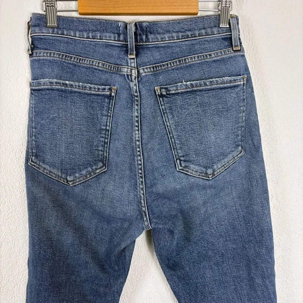 Agolde High Waisted Skinny Ankle Jeans Hidden‎ Button Fly Size 27